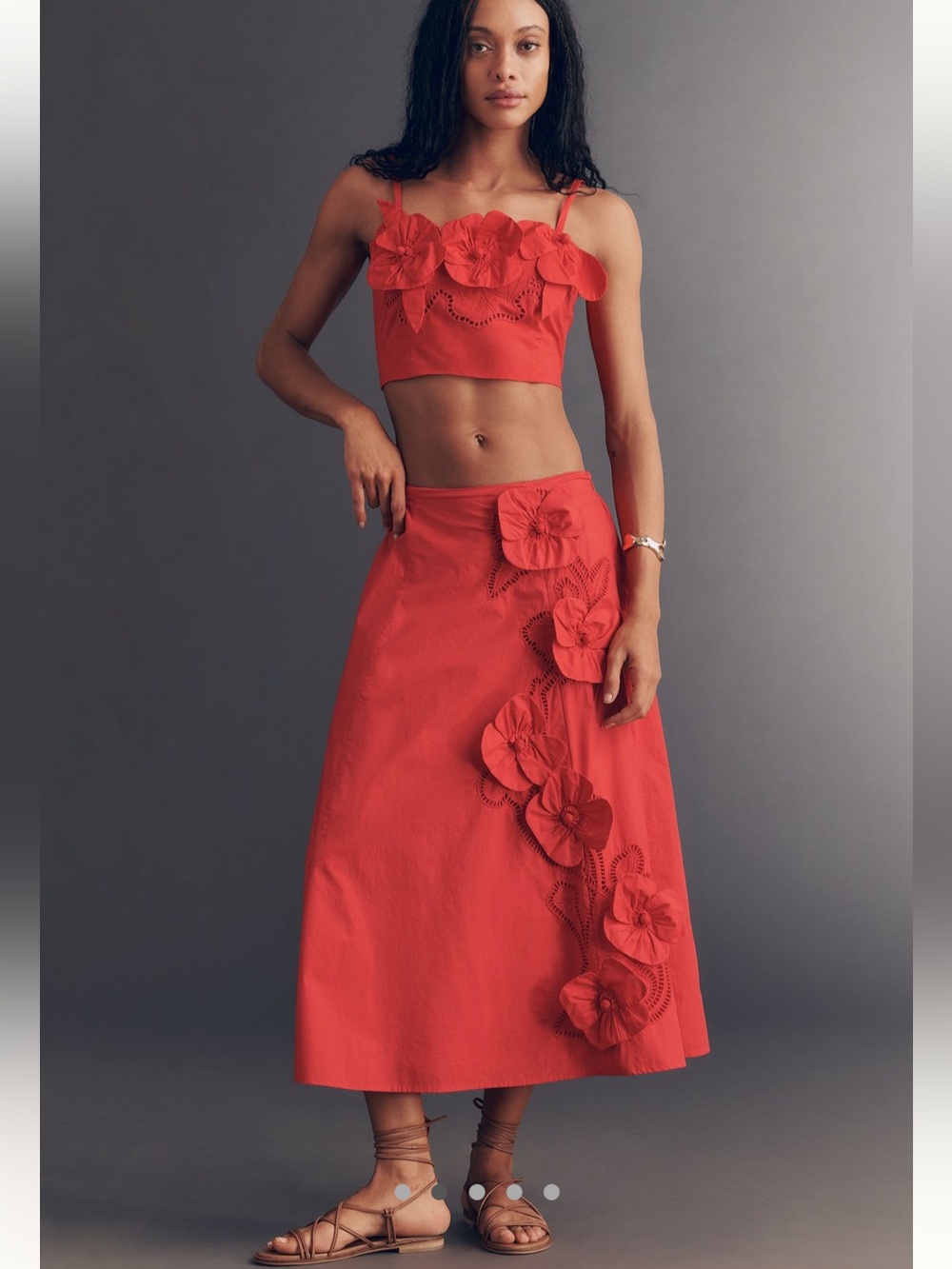 Anthropologie Appliqué skirt